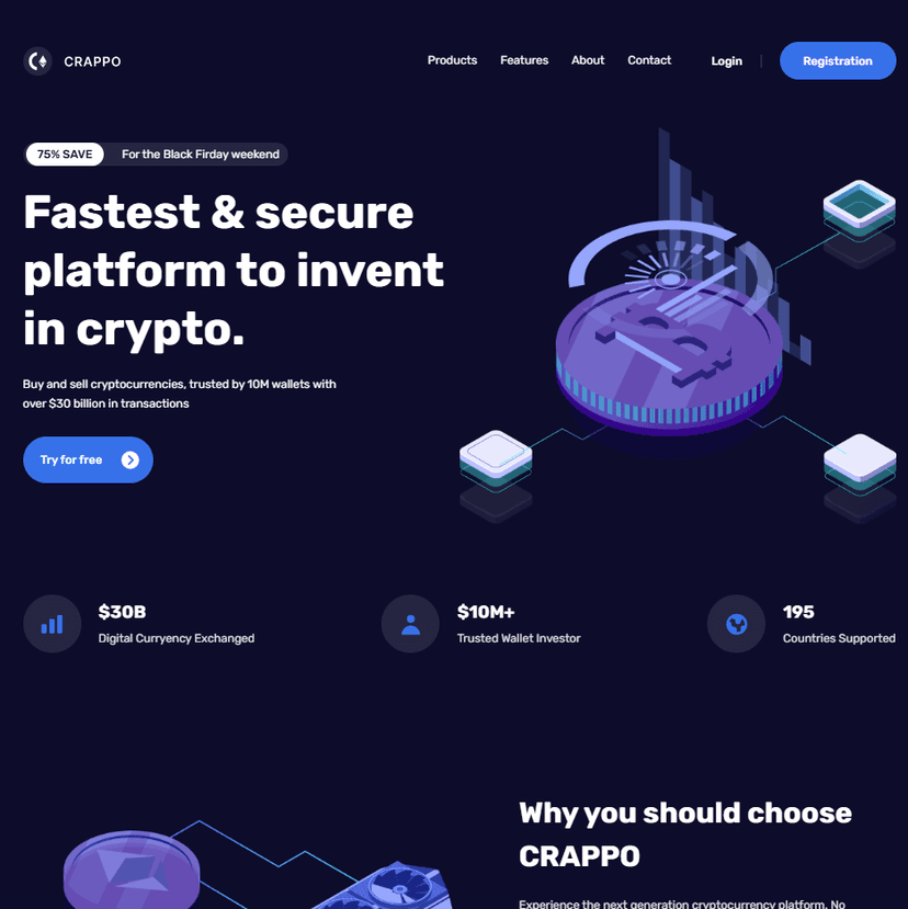 Crappo - Cryptocurrency Platform