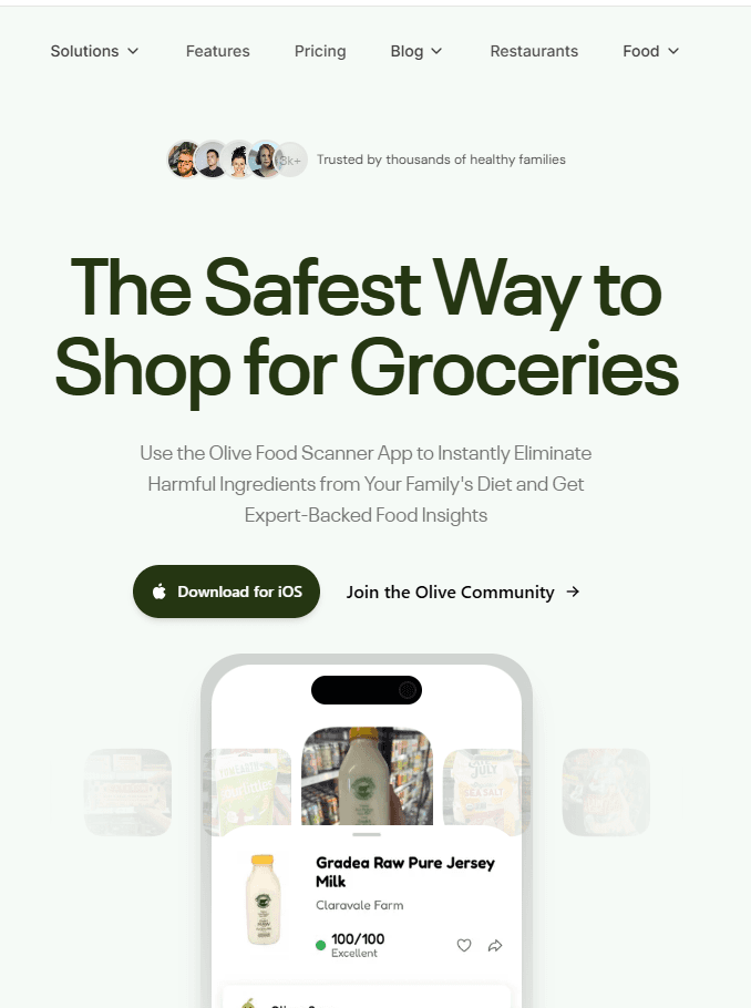 Olive Nutrition App
