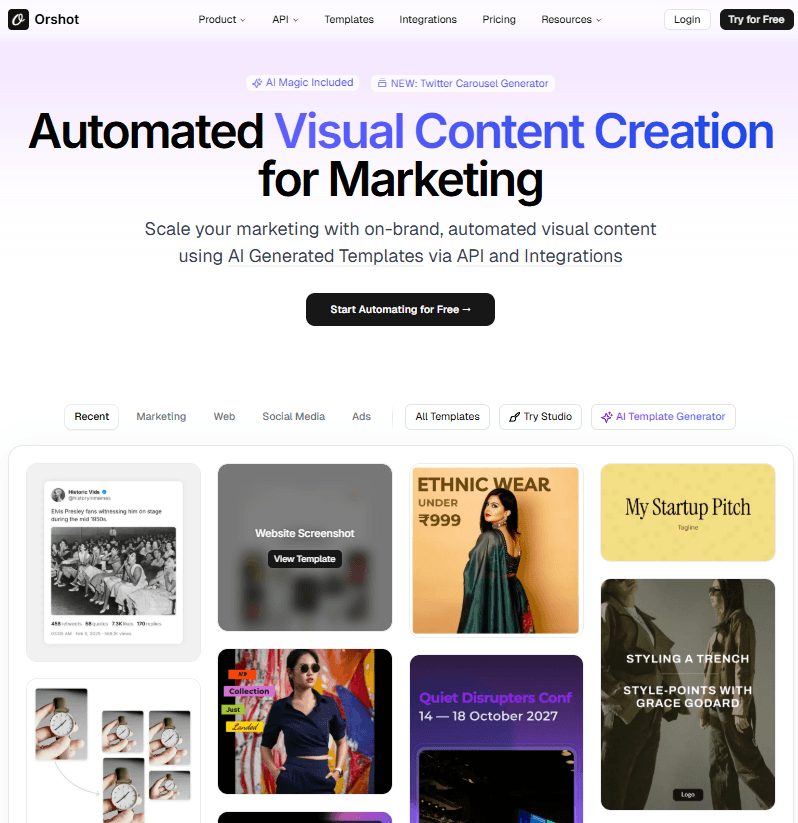 Orshot - Automated Image Generation