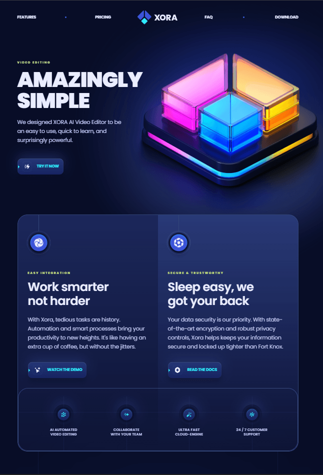 Xora - Modern Landing Page